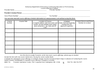 Provider Information Packet for Continuing Education and Pre-licensing Education - Kentucky, Page 27
