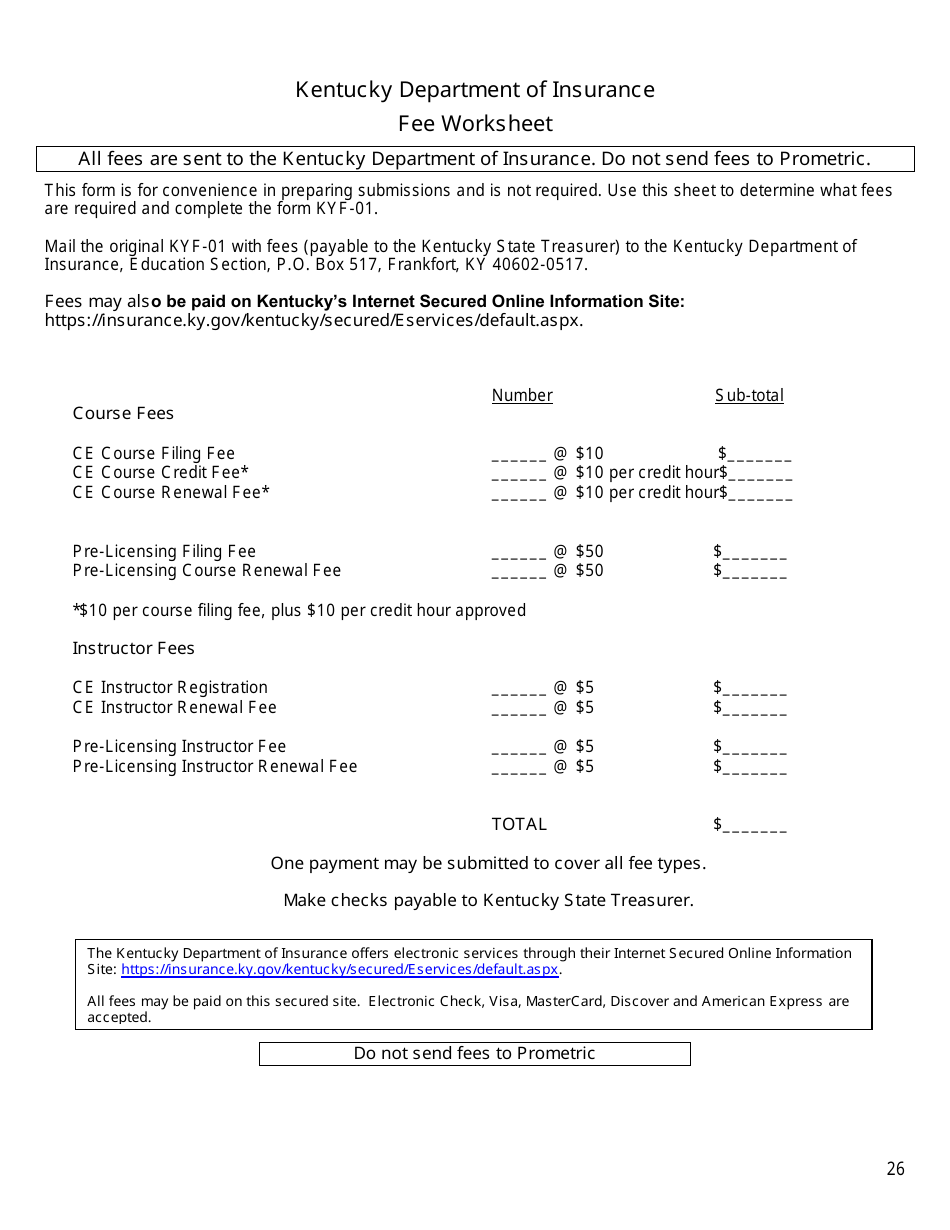 Provider Information Packet for Continuing Education and Pre-licensing Education - Kentucky, Page 28