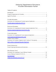 Provider Information Packet for Continuing Education and Pre-licensing Education - Kentucky, Page 2