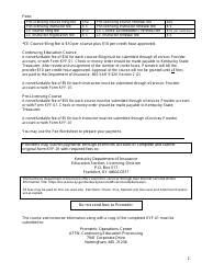 Provider Information Packet for Continuing Education and Pre-licensing Education - Kentucky, Page 4