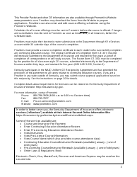 Provider Information Packet for Continuing Education and Pre-licensing Education - Kentucky, Page 5