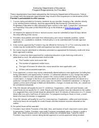 Provider Information Packet for Continuing Education and Pre-licensing Education - Kentucky, Page 6