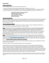 Form B Application for Certification - Qualified Maryland Cybersecurity Company - Maryland Cybersecurity Investment Incentive Tax Credit - Maryland, Page 4
