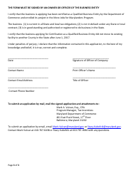Income Tax Credit- Initial Tax Credit Application Form - Maryland, Page 3