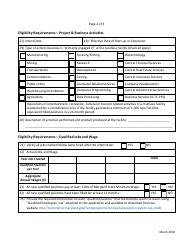Application for Final Certification - Maryland Job Creation Tax Credit - Maryland, Page 2