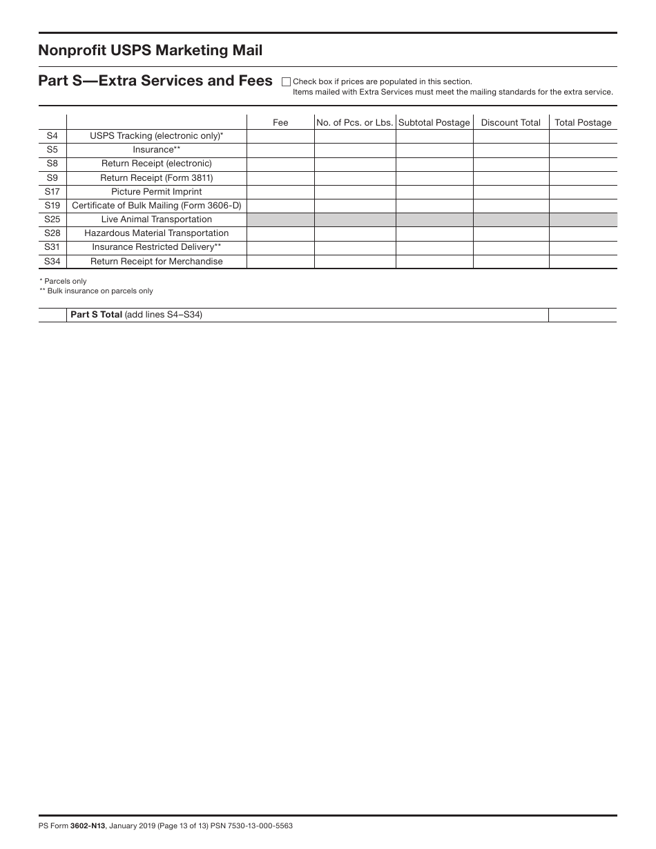 PS Form 3602N1 Fill Out, Sign Online and Download Printable PDF