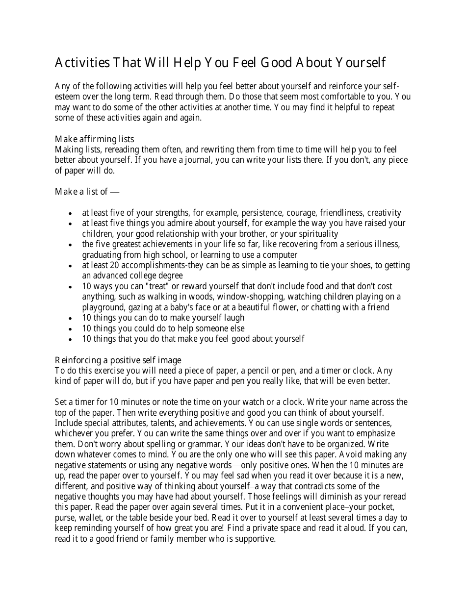 Building Self-esteem - a Self-help Guide (Sma-3715), Page 8