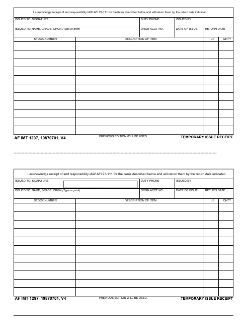 af imt form 1297 download fillable pdf or fill online