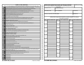 AF Form 1800 &quot;Operator's Inspection Guide and Trouble Report&quot;