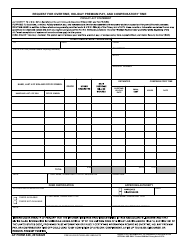 Document preview: AF Form 428 Request for Overtime, Holiday Premium Pay, and Compensatory Time