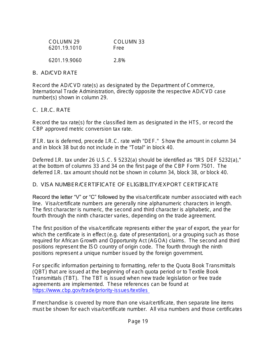 Download Instructions for CBP Form 7501 Entry Summary PDF Templateroller