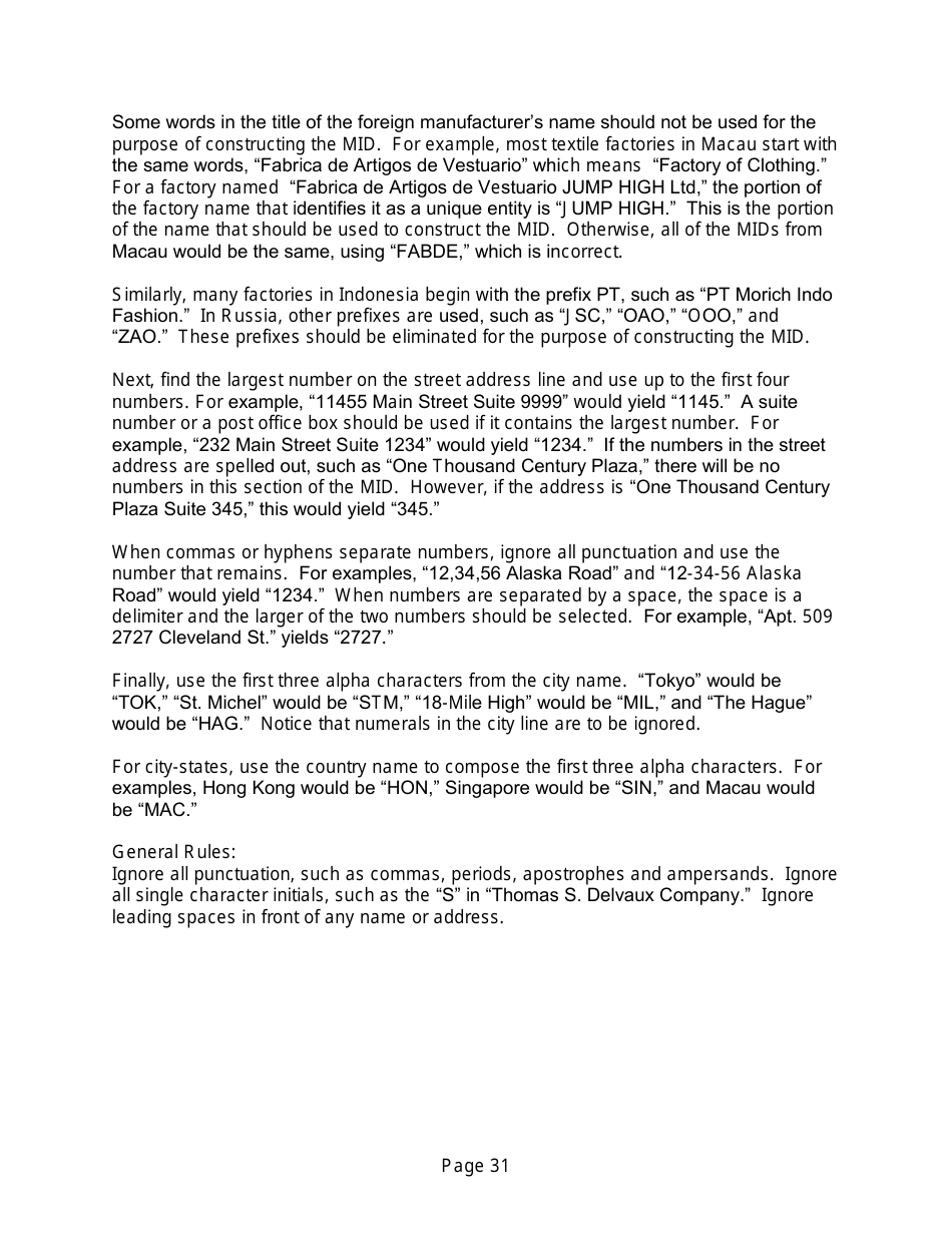 Instructions for CBP Form 7501 Entry Summary, Page 31