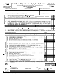 Document preview: IRS Form 709 United States Gift (And Generation-Skipping Transfer) Tax Return