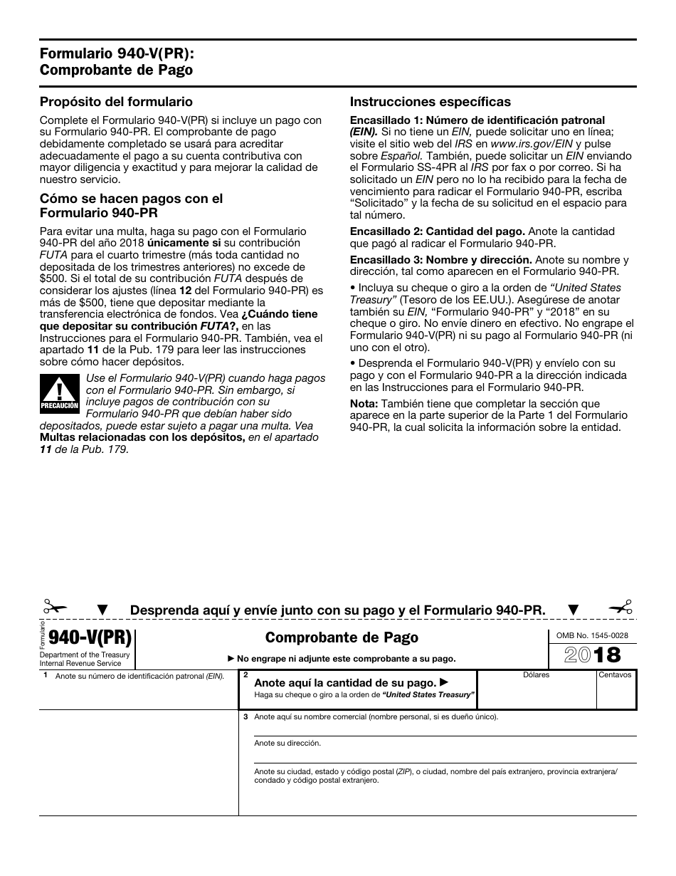 IRS Formulario 940-PR Planilla Para La Declaracion Federal Anual Del Patrono De La Contribucion Federal Para El Desempleo (Futa) (Puerto Rican Spanish), Page 3