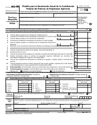 Document preview: IRS Formulario 943-PR Planilla Para La Declaracion Anual De La Contribucion Federal Del Patrono De Empleados Agricolas (Puerto Rican Spanish)