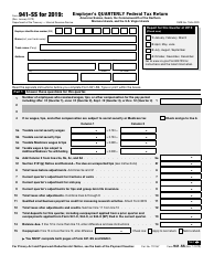 IRS Form 941-SS &quot;Employer's Quarterly Federal Tax Return&quot;