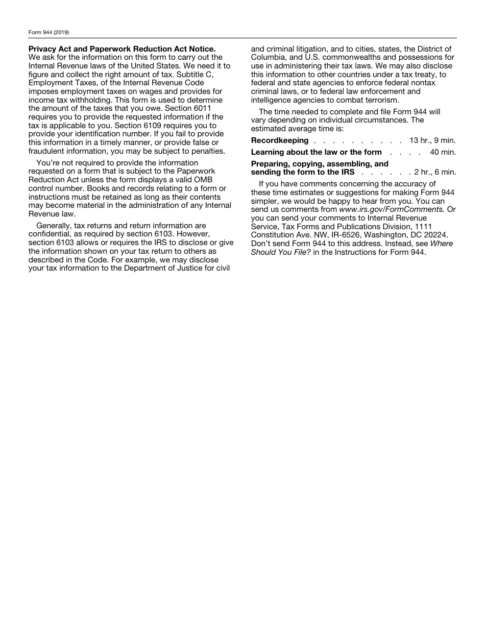 IRS Form 944 Employers Annual Federal Tax Return, Page 4