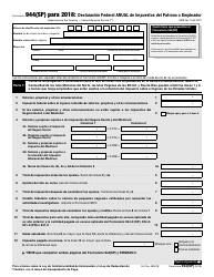 Document preview: IRS Formulario 944(SP) Declaracion Federal Anual De Impuestos Del Patrono O Empleador (Spanish)