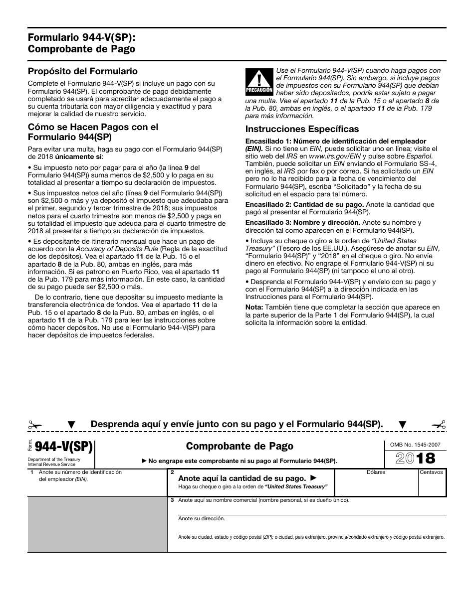 IRS Formulario 944(SP) Declaracion Federal Anual De Impuestos Del Patrono O Empleador (Spanish), Page 3