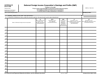 IRS Form 965 Schedule B Deferred Foreign Income Corporation&#039;s Earnings and Profits (E&amp;p)
