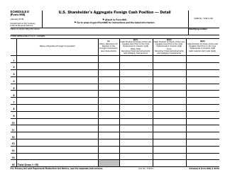 IRS Form 965 Schedule E U.S. Shareholder&#039;s Aggregate Foreign Cash Position - Detail