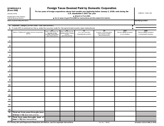 IRS Form 965 Schedule G Foreign Taxes Deemed Paid by Domestic Corporation