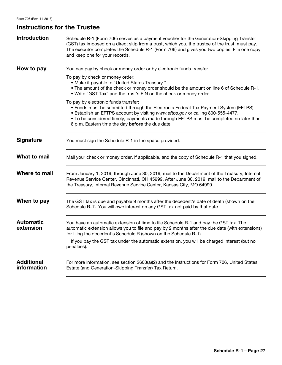 IRS Form 706 United States Estate (And Generation-Skipping Transfer) Tax Return, Page 27