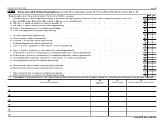 IRS Form 990 Schedule R Related Organizations and Unrelated Partnerships, Page 3