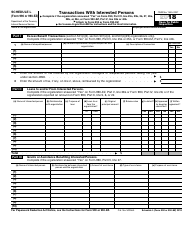 Document preview: IRS Form 990 (990-EZ) Schedule L Transactions With Interested Persons