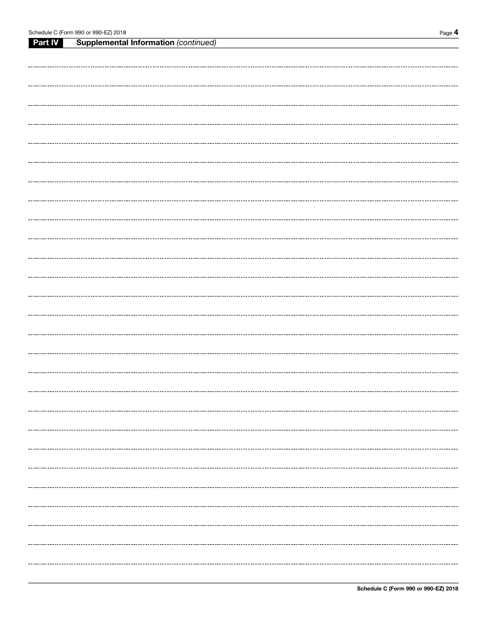 IRS Form 990 (990-EZ) Schedule C Political Campaign and Lobbying Activities, Page 4