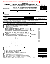 Document preview: IRS Form 990-EZ Short Form Return of Organization Exempt From Income Tax
