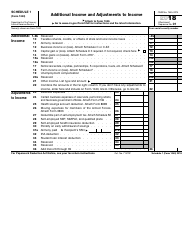 Document preview: IRS Form 1040 Schedule 1 Additional Income and Adjustments to Income