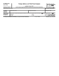 IRS Form 1040 Schedule 6 &quot;Foreign Address and Third Party Designee&quot;, 2018
