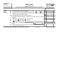 IRS Form 1040 Schedule 4 &quot;Other Taxes&quot;, 2018
