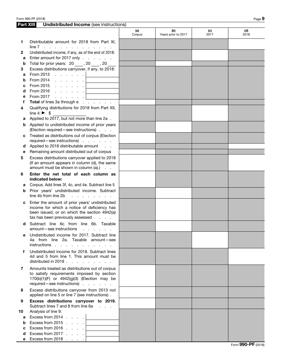 IRS Form 990-PF Return of Private Foundation or Section 4947(A)(1) Trust Treated as Private Foundation, Page 9