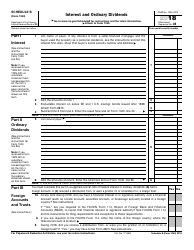 Document preview: IRS Form 1040 Schedule B Interest and Ordinary Dividends