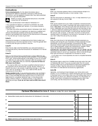 IRS Form 1040 Schedule C-EZ Net Profit From Business (Sole Proprietorship), Page 2