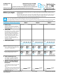 Document preview: IRS Form 1040 Schedule EIC Earned Income Credit