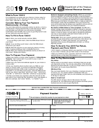 IRS Form 1040-V Payment Voucher