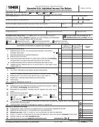Document preview: IRS Form 1040X Amended U.S. Individual Income Tax Return