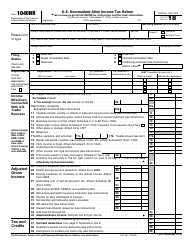 Document preview: IRS Form 1040NR U.S. Nonresident Alien Income Tax Return, 2018