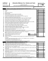 IRS Form 1041 Schedule I Alternative Minimum Tax - Estates and Trusts