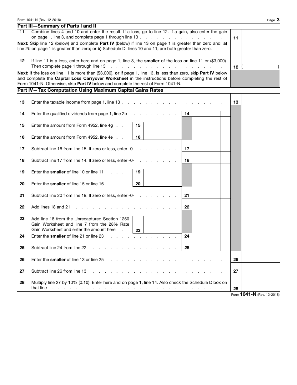 IRS Form 1041-N U.S. Income Tax Return for Electing Alaska Native Settlement Trusts, Page 3