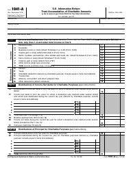 IRS Form 1041-A U.S. Information Return Trust Accumulation of Charitable Amounts