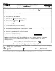 Document preview: IRS Form 1042-T Annual Summary and Transmittal of Forms 1042-s