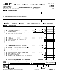 Document preview: IRS Form 1041-QFT U.S. Income Tax Return for Qualified Funeral Trusts