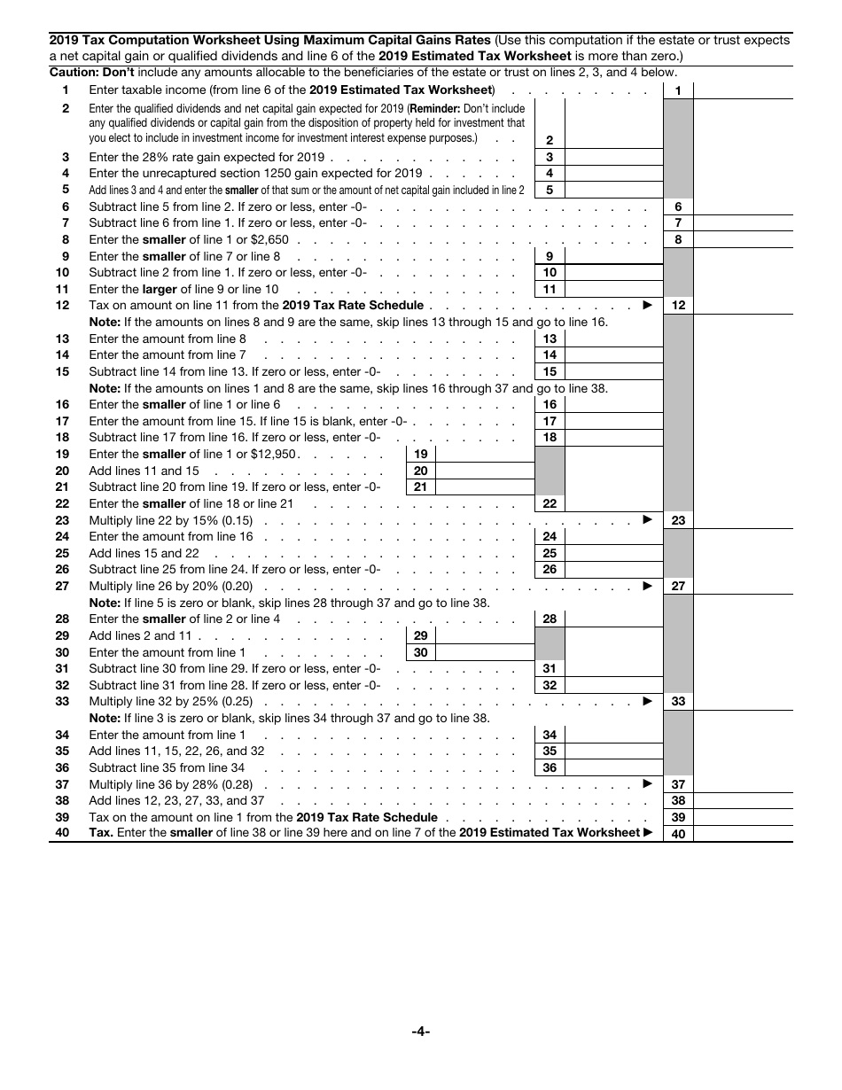 IRS Form 1041-ES Estimated Income Tax for Estates and Trusts, Page 4