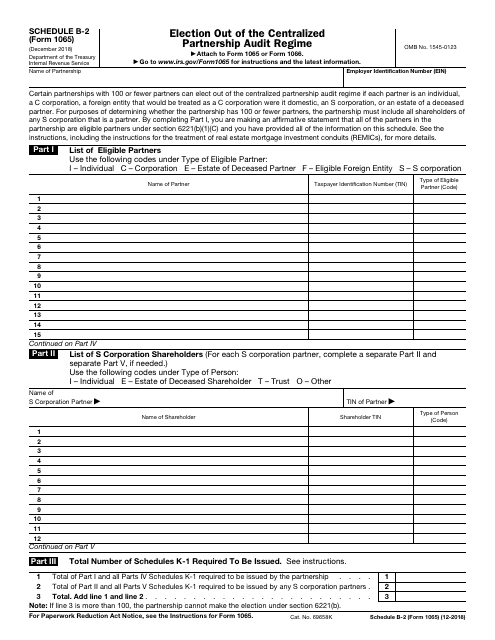 IRS Form 1065 Schedule B 2 Fill Out Sign Online And Download 