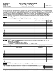 IRS Form 1065 Schedule B-2 Election out of the Centralized Partnership Audit Regime