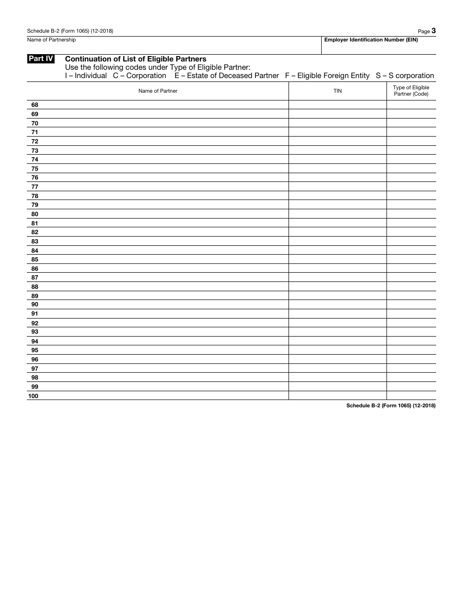 IRS Form 1065 Schedule B-2 Election out of the Centralized Partnership Audit Regime, Page 3
